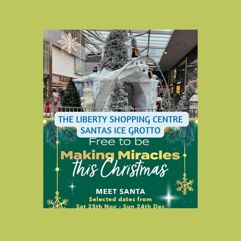 Fundraisers 2023 for Mitchells Miracles Charity, Santas Ice Grotto at the liberty shopping centre, Romford
