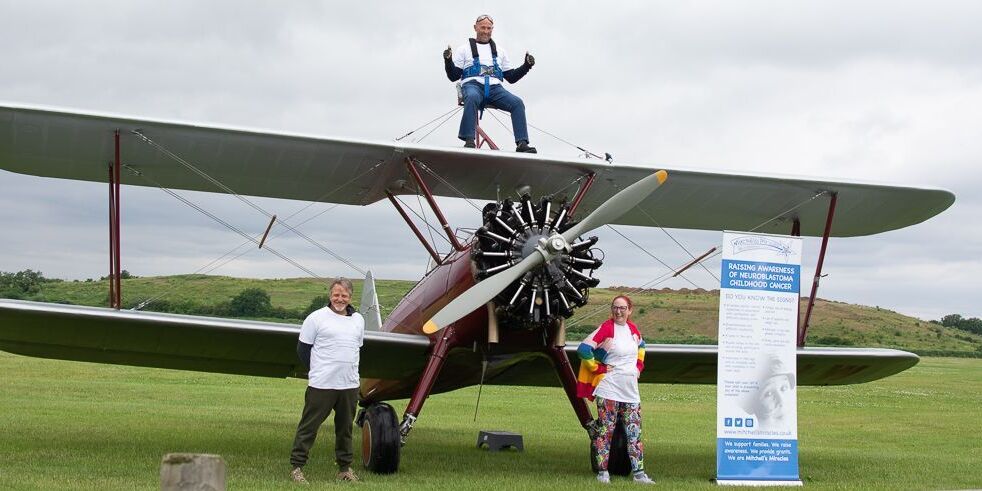 Wing Walk Event_fundraising activity for Mitchells Miracles_Neuroblastoma childrens cancer charity for the UK